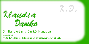 klaudia damko business card